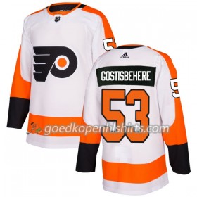 Philadelphia Flyers Shayne Gostisbehere 53 Adidas 2017-2018 Wit Authentic Shirt - Mannen